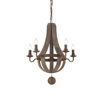 Ideal Lux MILLENNIUM SP5 Дерево 129921
