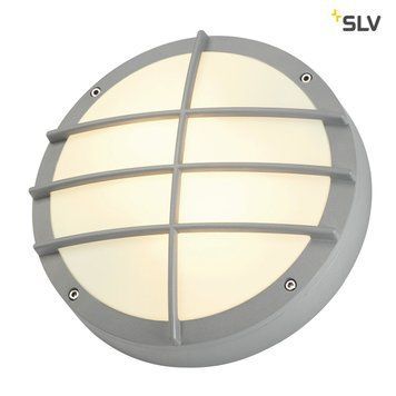 Вуличне бра SLV BULAN GRID 229084, сірий, Сірий, Сріблястий, Білий, Сріблястий