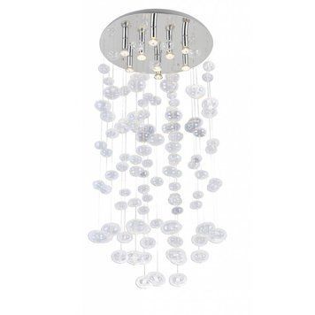 Люстра Azzardo AZ2573 Luvia XL, Хром, Прозорий