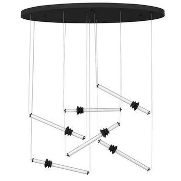 Підвісний світильник Nova luce STALACTITE 6, Black/Clear