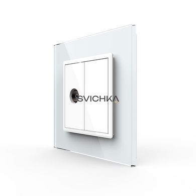 Розетка телевізійна Livolo білий скло (VL-C791V-11)