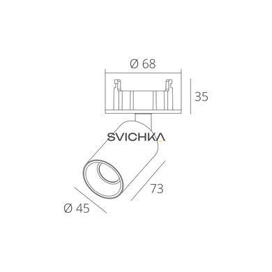 Встроенный светильник Skarlat RSL74077 7W WH+BK 4000K