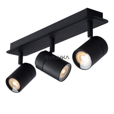 Потолочный точечный светильник для ванной Lucide LENNERT LED Dim. GU10 3x5W 3000K IP44 Black