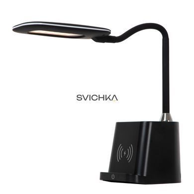 Настільна лампа Lucide PENNY LED Dim. 1x4,7W 3000K With wireless charger Black, BLACK, Чорний, Білий, Чорний