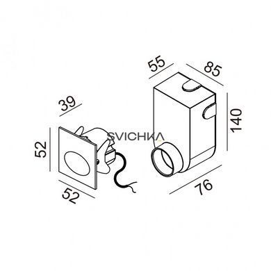 Підсвітка LTX IN WALL IP, L52mm, 2700К, White