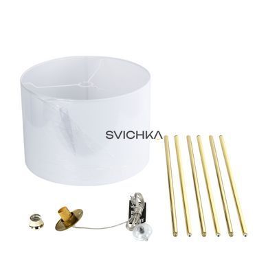 Торшер TK Lighting 6637 UMBERTO, White/Gold