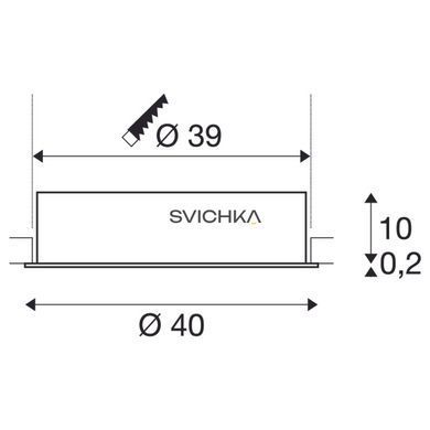 Врізний світильник SLV MEDO 40 EL, 3000/4000K, White, Білий, Білий, Білий, Білий