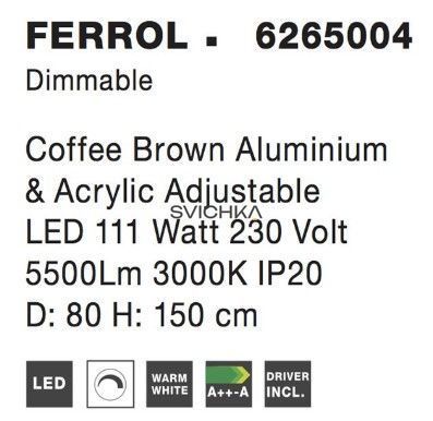 Подвесной светильник Nova luce Ferrol 3 Brown