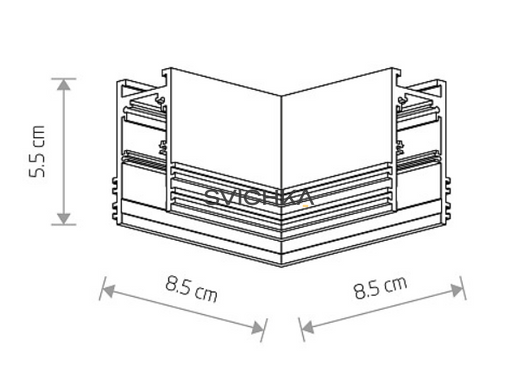 Соединитель угловой врезной Nowodvorski LVM Recessed Horizintal Corner