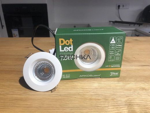 Точечный светильник Arkos Light DOT, 7.5W, 3000K, White