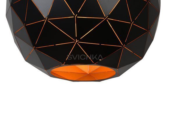 Підвісний світильник Lucide OTONA &Oslash; 40 cm 1xE27 Black, BLACK, Чорний, Чорний