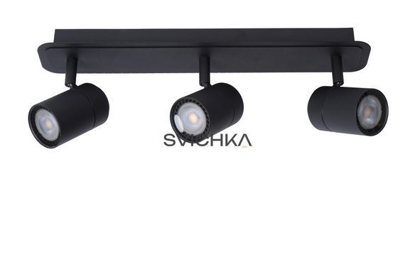 Потолочный точечный светильник для ванной Lucide LENNERT LED Dim. GU10 3x5W 3000K IP44 Black