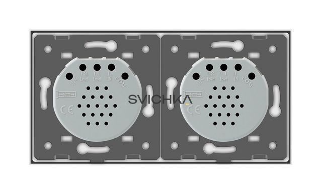 Безконтактний вимикач 2 сенсора (1-1) Livolo білий скло (VL-C701/C701-PRO-11)