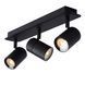 Потолочный точечный светильник для ванной Lucide LENNERT LED Dim. GU10 3x5W 3000K IP44 Black, BLACK, Черный, Черный