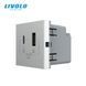 Механизм розетка USB-A и USB-C с Power Delivery 36W Livolo
