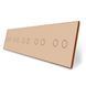 Рамка 5-постова для п&rsquo;яти 2-сенсорних вимикачів (2-2-2-2-2) LIVOLO, загартоване скло, золота, 365&times;80 мм (VL-P702/02/02/02/02-10A)