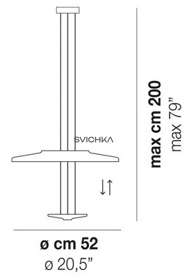 Підвісний світильник Vistosi Dione G, White/Steel