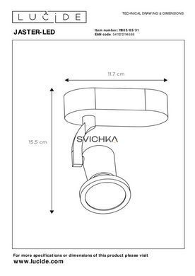 Потолочный точечный светильник Lucide JASTER LED LED GU10 1x5W 2700K White