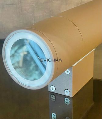Уличный настенный светильник Ideal Lux GUN AP2 SMALL Coffee 163635