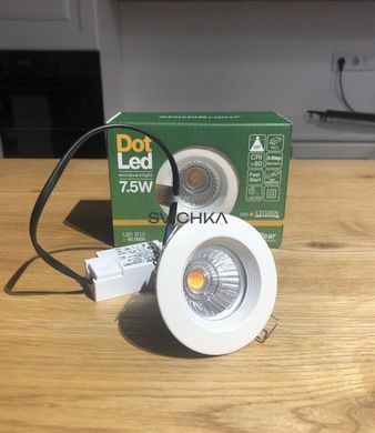 Вбудований світильник Arkos DOT ROUND FIX IP54 A0670111W, Білий, Білий, Білий