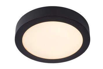 Стельовий світильник для ванної Lucide BRICE LED &Oslash; 24 cm LED Dim. 1x15W 3000K IP44 Black, BLACK