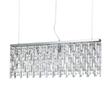 Підвіс (люстра) Ideal Lux ELISIR SP8, Хром;Латунь;Прозрачный, Прозорий, Хром, Латунь, Латунь, Хром, Прозорий