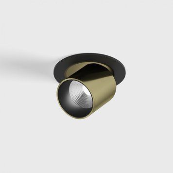 Врізний точковий світильник LTX TUB S OUT 3000K, black/brass