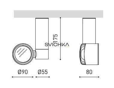 Точечный светильник Arkos Light Zen Tube 3000K
