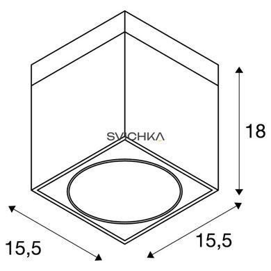 Накладной светильник SLV 117121 KARDAMOD SURFACE SQUARE