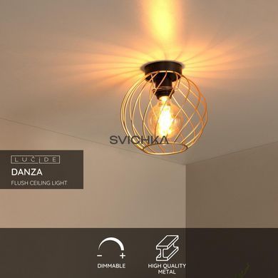 Потолочный светильник Lucide DANZA &Oslash; 25 cm 1xE27 Matt Gold / Brass