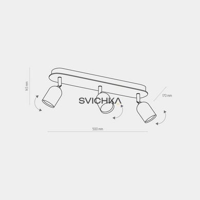 Спот TOP WOOD TK-Lighting 3292 - 3292, Бежевий, Дерев'яний, Чорний, Чорний