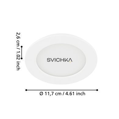 Врезной точечный светильник EGLO FUEVA 5, 6W, 3000К