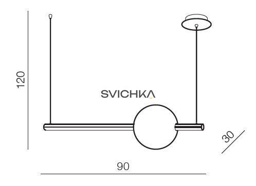 Люстра AZzardo Sandra 1 AZ3351 DIMM LED