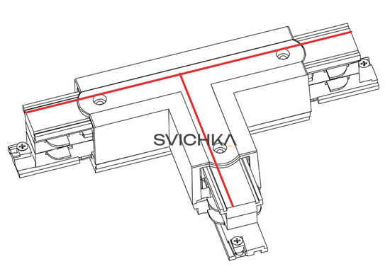 Соединитель Т-образный для 3-х фазной трековой системы Nowodvorski CTLS Power T Connector Right 2