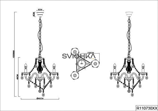 Люстра Reality R11073000 L&uuml;ster, Прозорий