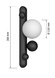Бра Babich Studio Lunar W, Black