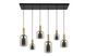 Подвесной светильник Lucide JOANET 6xE27 Smoke Grey, Smoke Grey, Дымчатый, Дымчатый