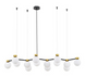 Люстра Nova luce OVALINO 14, Gold/Black