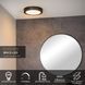 Потолочный светильник для ванной Lucide BRICE LED &Oslash; 24 cm LED Dim. 1x15W 3000K IP44 Black, BLACK