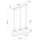 Підвісний світильник TK Lighting ORSON 3, Amber