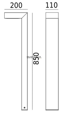 Вуличний стовпчик Norlys 1311B Asker 85, 3000К, Black