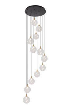 Підвісний світильник Lucide GISELA &Oslash; 61 cm LED Dim. 12x3,5W 2700K Transparant, Transparant, Прозорий, Прозорий