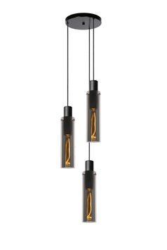 Підвісний світильник Lucide ORLANDO &Oslash; 32 cm 3xE27 Smoke Grey, Smoke Grey
