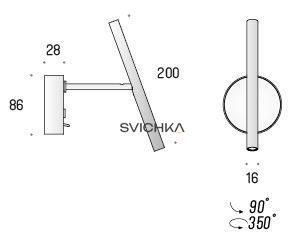 Настенный светильник Labra Stik 16 SP Wall KN