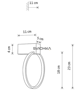 Настенный светильник Nowodvorski CIRCOLO LED, 1x9W, 3000K