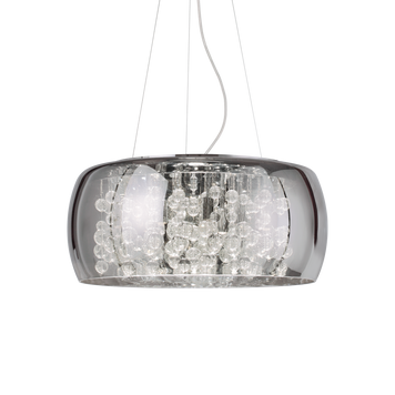Підвіс (люстра) Ideal Lux AUDI-80 SP8, Хром;Серый, Хром, Сірий, Хром, Димчатий