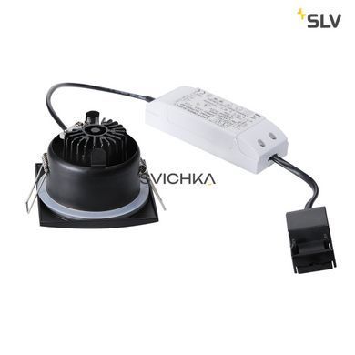 Світильник вбудований SLV OUT 65 SQUARE LED SET 114470, Чорний, Чорний, Чорний, Чорний