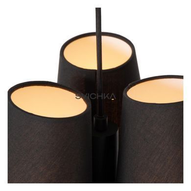 Підвісний світильник Lucide GREGORY &Oslash; 34,3 cm 3xE27 Black, BLACK, Білий, Чорний