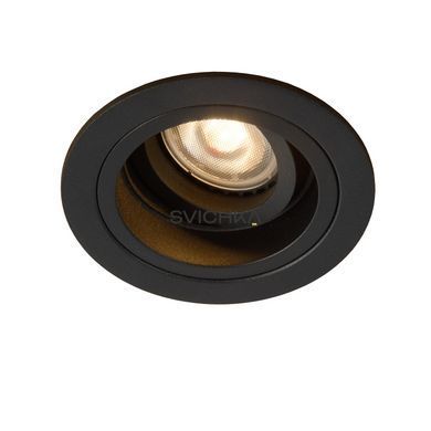 Вбудований світильник Lucide EMBED &Oslash; 9,1 cm 1xGU10 Black, BLACK