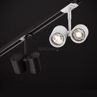 Світильник трековий однофазний KLOODI KD-5050/02-2L-BK Track, Чорний, Чорний, Чорний